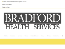 Tablet Screenshot of bradfordhealth.com